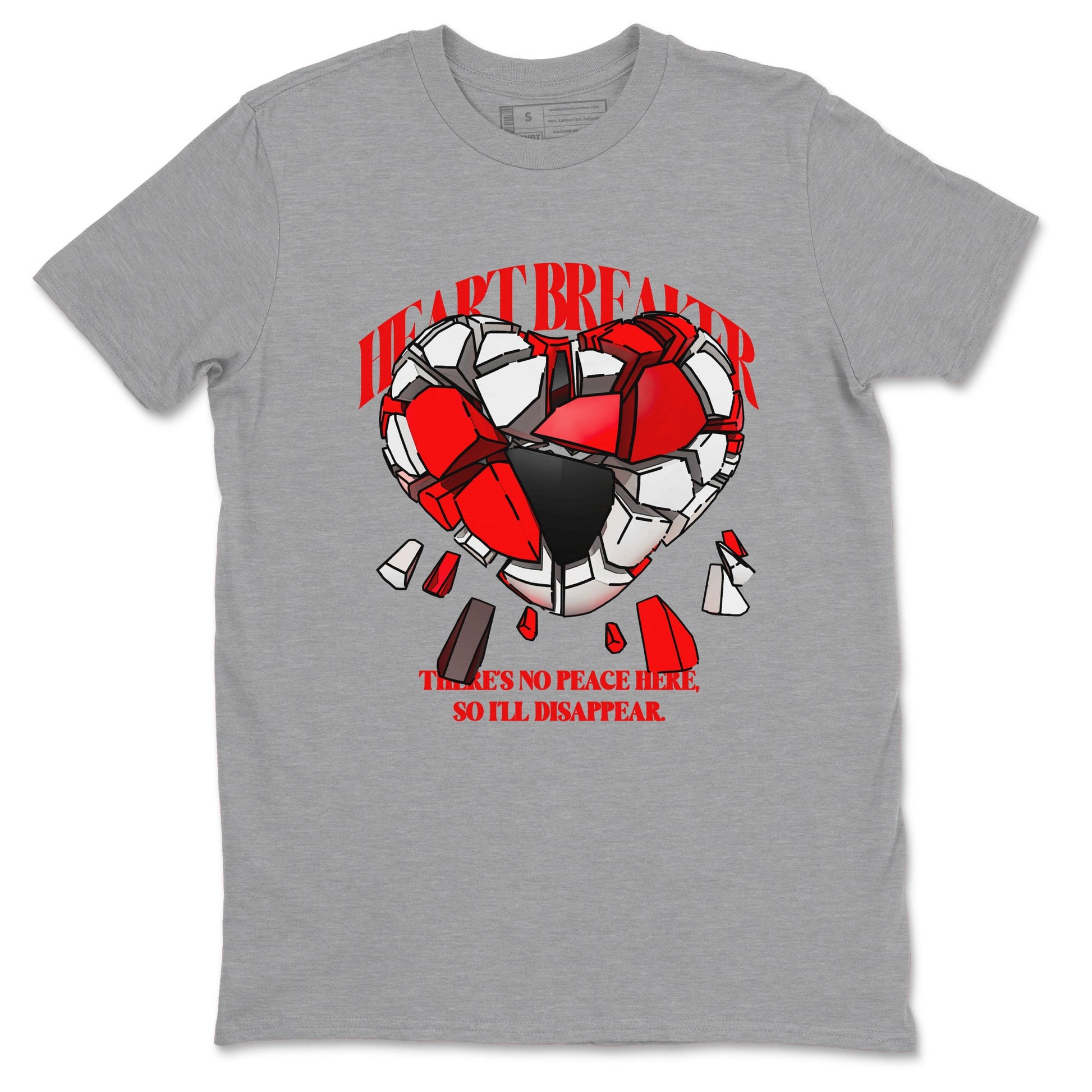 1s Black Toe Reimagined shirts to match jordans Heart Breaker best t shirts to wear with jordans AJ1 High OG Black Toe Reimagined match shoes to clothes SNRT Sneaker Tees unisex cotton Heather Grey 2 shirts