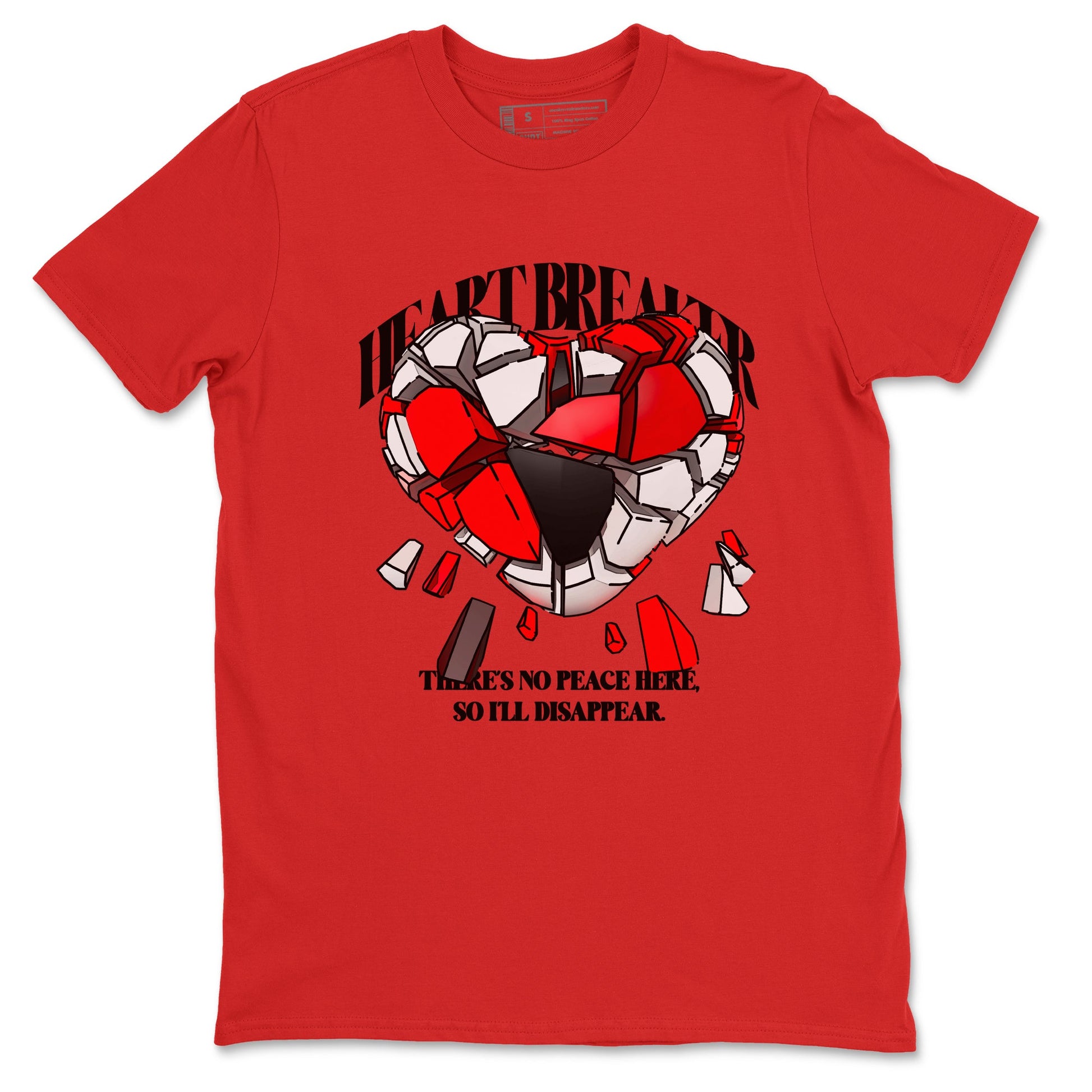 1s Black Toe Reimagined shirts to match jordans Heart Breaker best t shirts to wear with jordans AJ1 High OG Black Toe Reimagined match shoes to clothes SNRT Sneaker Tees unisex cotton Red 2 shirts