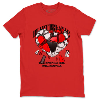 1s Black Toe Reimagined shirts to match jordans Heart Breaker best t shirts to wear with jordans AJ1 High OG Black Toe Reimagined match shoes to clothes SNRT Sneaker Tees unisex cotton Red 2 shirts