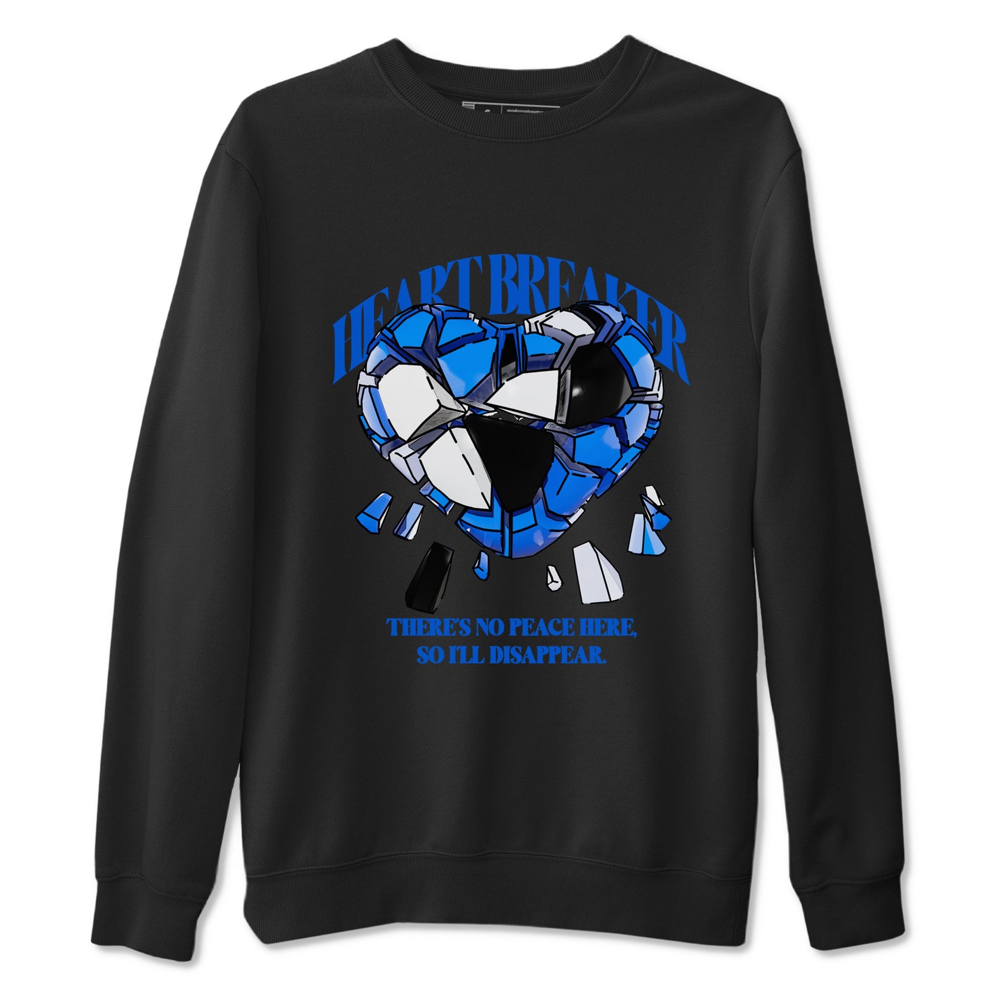 AJ1 Game Royal shirt to match jordans Heart Breaker sneaker tees Air Jordan 1 Game Royal SNRT Sneaker Release Tees unisex cotton Black 2 crew neck shirt