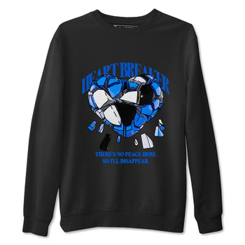 AJ1 Game Royal shirt to match jordans Heart Breaker sneaker tees Air Jordan 1 Game Royal SNRT Sneaker Release Tees unisex cotton Black 2 crew neck shirt