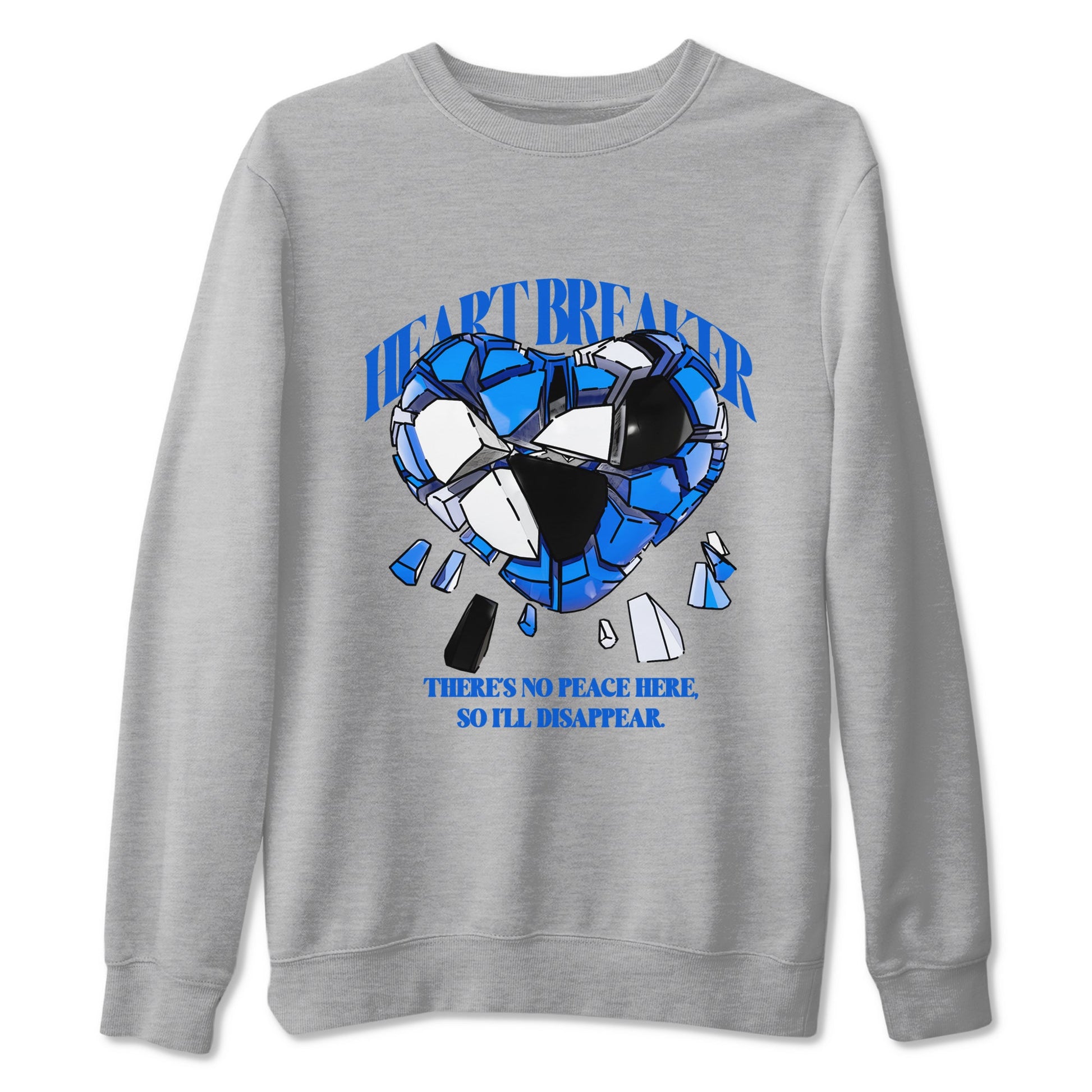 AJ1 Game Royal shirt to match jordans Heart Breaker sneaker tees Air Jordan 1 Game Royal SNRT Sneaker Release Tees unisex cotton Heather Grey 2 crew neck shirt