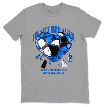 AJ1 Game Royal shirt to match jordans Heart Breaker sneaker tees Air Jordan 1 Game Royal SNRT Sneaker Release Tees unisex cotton Heather Grey 2 crew neck shirt