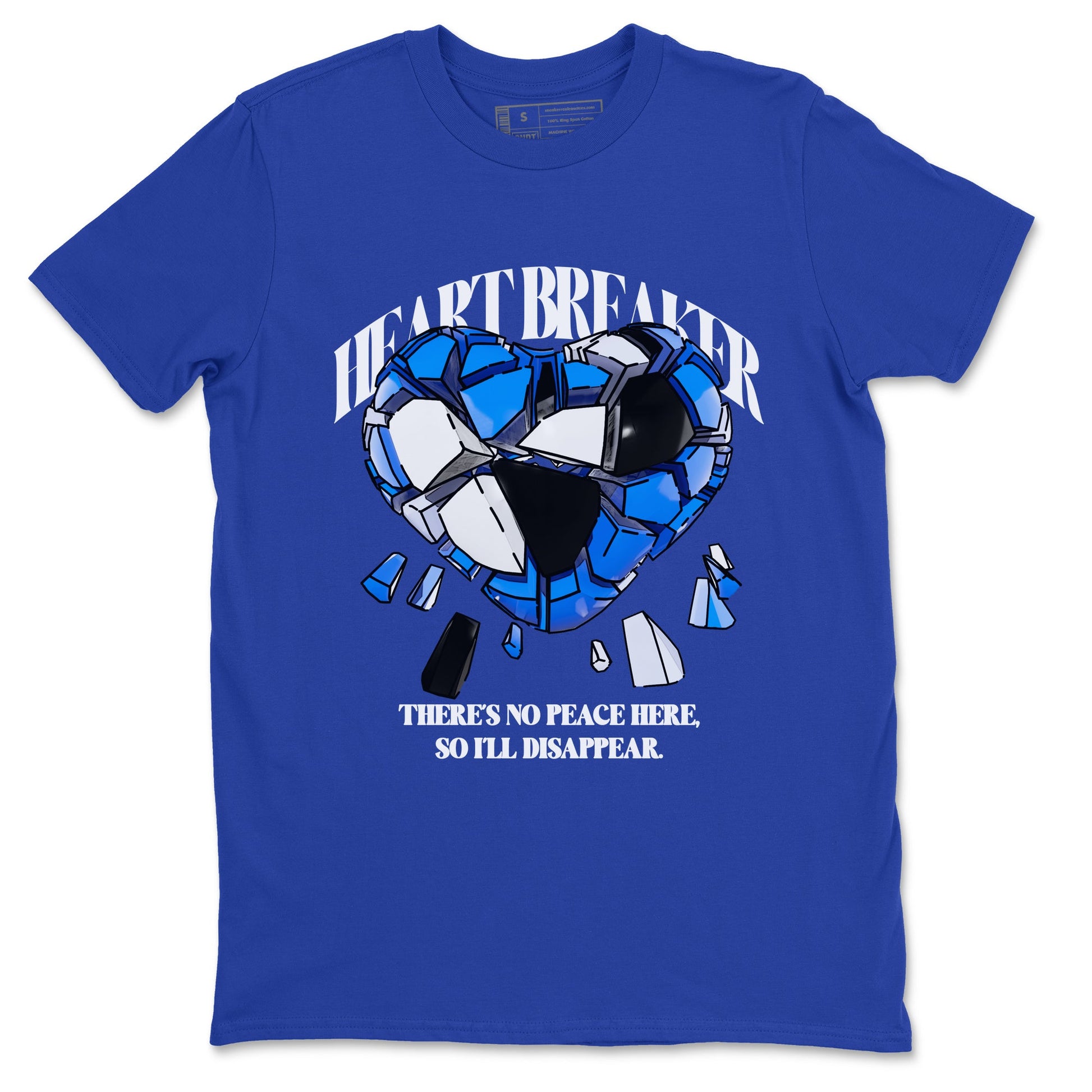 AJ1 Game Royal shirt to match jordans Heart Breaker sneaker tees Air Jordan 1 Game Royal SNRT Sneaker Release Tees unisex cotton Royal Blue 2 crew neck shirt