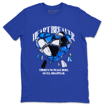 AJ1 Game Royal shirt to match jordans Heart Breaker sneaker tees Air Jordan 1 Game Royal SNRT Sneaker Release Tees unisex cotton Royal Blue 2 crew neck shirt