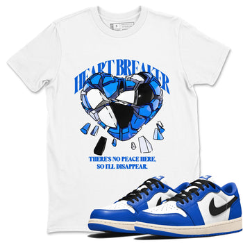 AJ1 Game Royal shirt to match jordans Heart Breaker sneaker tees Air Jordan 1 Game Royal SNRT Sneaker Release Tees unisex cotton White 1 crew neck shirt
