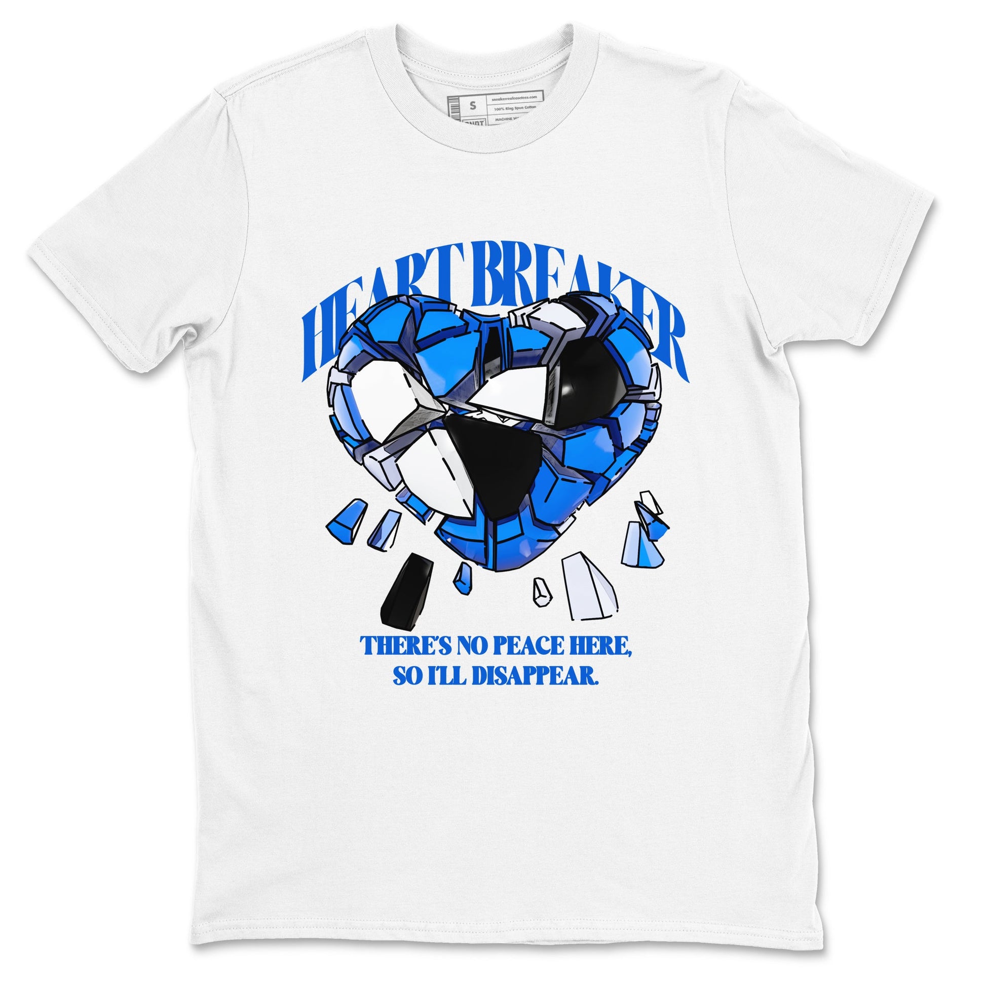 AJ1 Game Royal shirt to match jordans Heart Breaker sneaker tees Air Jordan 1 Game Royal SNRT Sneaker Release Tees unisex cotton White 2 crew neck shirt