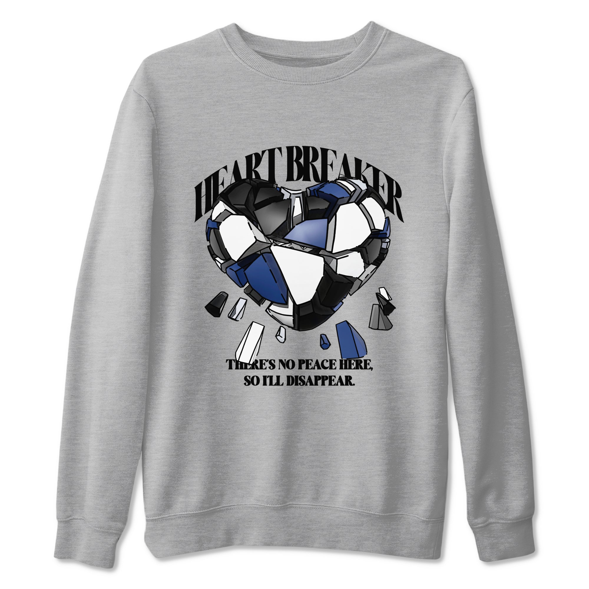 1s Midnight Navy shirts to match jordans Heart Breaker sneaker match tees Air Jordan 1 Midnight Navy match shoes to clothes SNRT Sneaker Tees unisex cotton Heather Grey 2 shirts