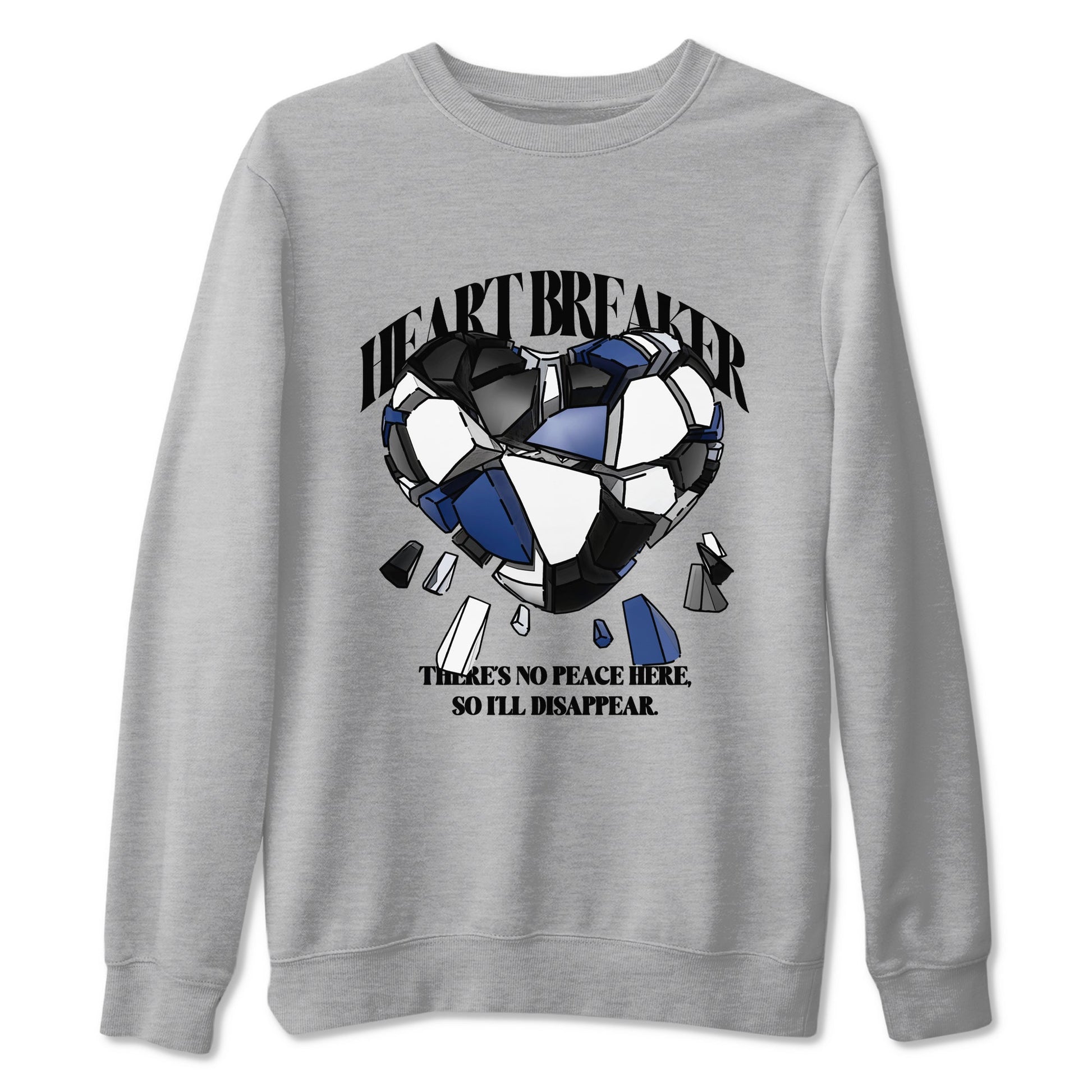 1s Midnight Navy shirts to match jordans Heart Breaker sneaker match tees Air Jordan 1 Midnight Navy match shoes to clothes SNRT Sneaker Tees unisex cotton Heather Grey 2 shirts