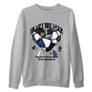 1s Midnight Navy shirts to match jordans Heart Breaker sneaker match tees Air Jordan 1 Midnight Navy match shoes to clothes SNRT Sneaker Tees unisex cotton Heather Grey 2 shirts