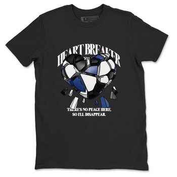 1s Midnight Navy shirts to match jordans Heart Breaker sneaker match tees Air Jordan 1 Midnight Navy match shoes to clothes SNRT Sneaker Tees unisex cotton Black 2 shirts