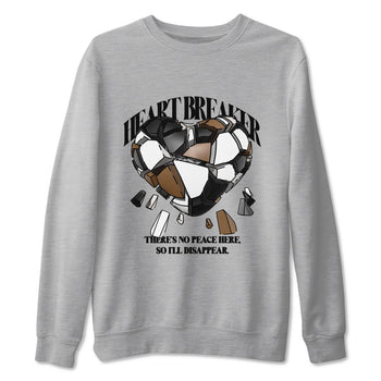 1s Low OG Mocha shirts to match jordans Heart Breaker sneaker match tees Air Jordan 1 Mocha match shoes to clothes SNRT Sneaker Tees unisex cotton Heather Grey 2 shirts