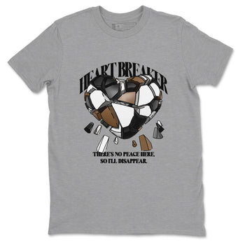 1s Low OG Mocha shirts to match jordans Heart Breaker sneaker match tees Air Jordan 1 Mocha match shoes to clothes SNRT Sneaker Tees unisex cotton Heather Grey 2 shirts