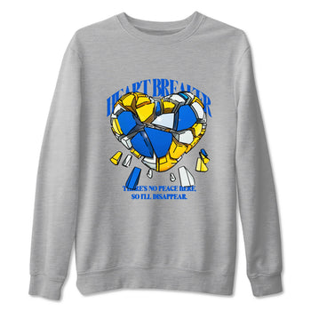 1s Travis Scott Canary shirt to match jordans Heart Breaker sneaker tees Air Jordan 1 Travis Scott Canary SNRT Sneaker Release Tees unisex cotton Heather Grey 2 crew neck shirt