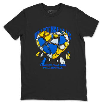 1s Travis Scott Canary shirt to match jordans Heart Breaker sneaker tees Air Jordan 1 Travis Scott Canary SNRT Sneaker Release Tees unisex cotton Black 2 crew neck shirt
