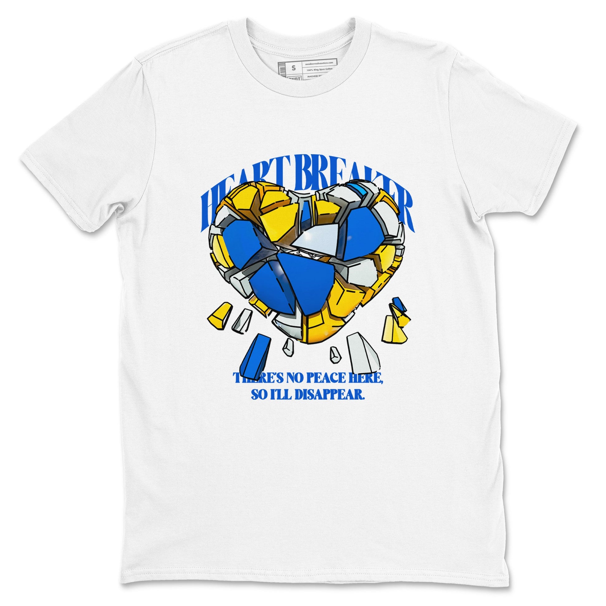 1s Travis Scott Canary shirt to match jordans Heart Breaker sneaker tees Air Jordan 1 Travis Scott Canary SNRT Sneaker Release Tees unisex cotton White 2 crew neck shirt