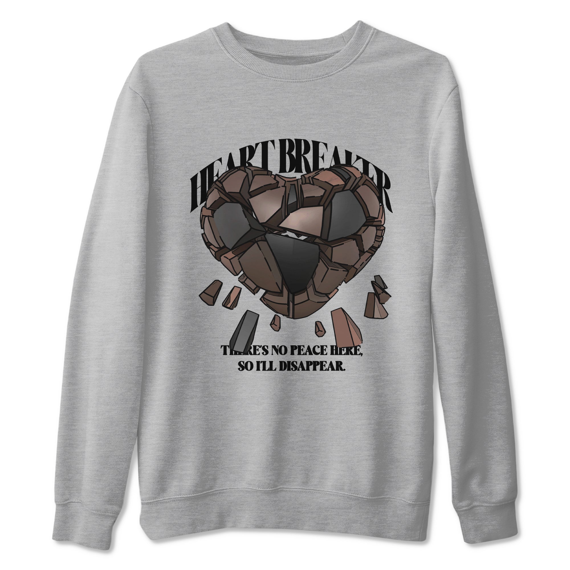 Air Jordan 1 Travis Scott Velvet Brown shirts to match jordans Heart Breaker sneaker match tees Travis Scott x Air Jordan 1 Low OG Velvet Brown best t shirts to wear with jordans SNRT Sneaker Tees unisex cotton Heather Grey 2 shirts