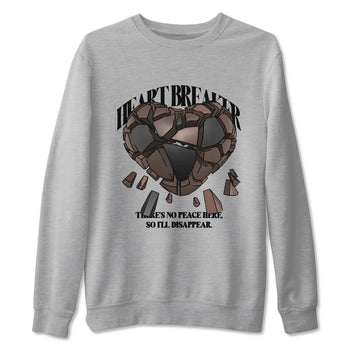 Air Jordan 1 Travis Scott Velvet Brown shirts to match jordans Heart Breaker sneaker match tees Travis Scott x Air Jordan 1 Low OG Velvet Brown best t shirts to wear with jordans SNRT Sneaker Tees unisex cotton Heather Grey 2 shirts