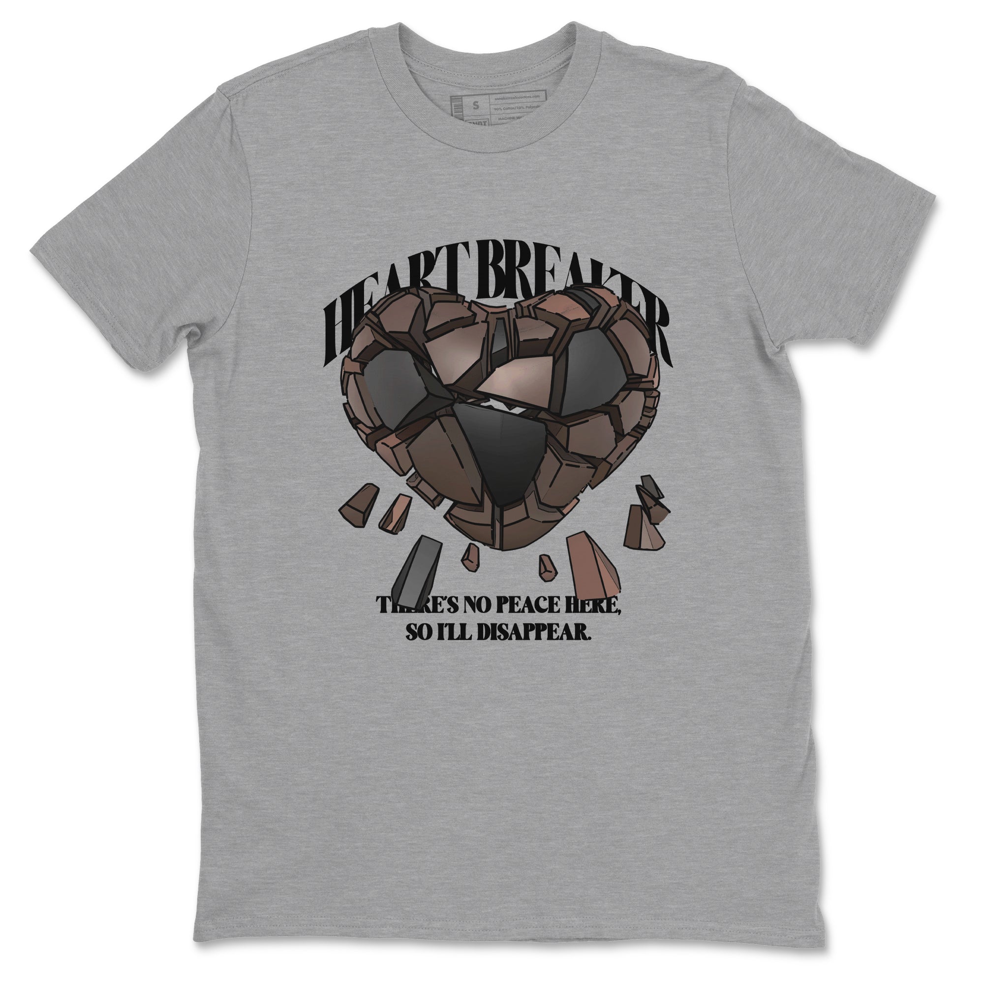 Air Jordan 1 Travis Scott Velvet Brown shirts to match jordans Heart Breaker sneaker match tees Travis Scott x Air Jordan 1 Low OG Velvet Brown best t shirts to wear with jordans SNRT Sneaker Tees unisex cotton Heather Grey 2 shirts