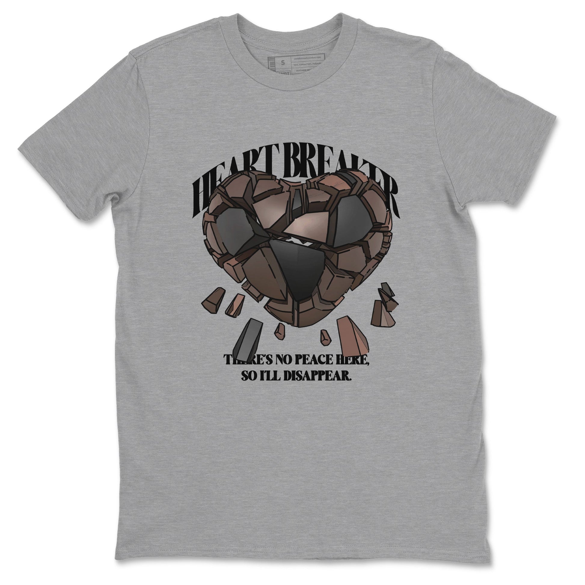 Air Jordan 1 Travis Scott Velvet Brown shirts to match jordans Heart Breaker sneaker match tees Travis Scott x Air Jordan 1 Low OG Velvet Brown best t shirts to wear with jordans SNRT Sneaker Tees unisex cotton Heather Grey 2 shirts