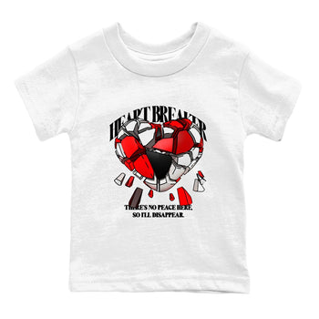 Jordan 11 Low Bred t-shirts to match jordans Heart Breaker sneaker match tees Air Jordan 11 Bred graphic tee for sneakerheads SNRT Sneaker Tees Youth Baby White 2 tee