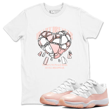 11s Legend Pink shirts to match jordans Heart Breaker sneaker match tees Air Jordan 11 Legend Pink SNRT Sneaker Tees streetwear brand White 1 unisex cotton tee