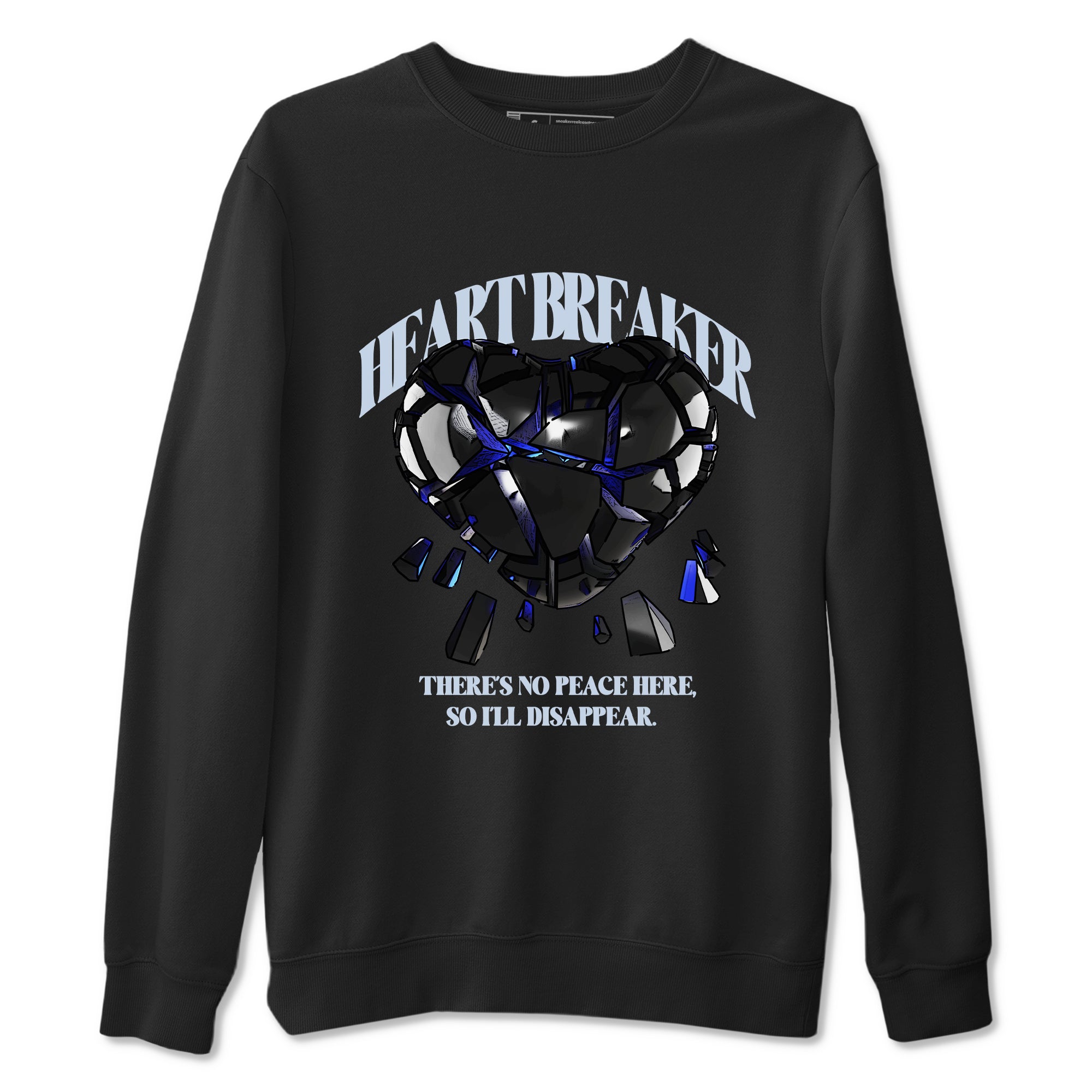 Air Jordan 11 Space shirt to match jordans Heart Breaker sneaker tees AJ11 Black and Varsity Royal SNRT Sneaker Release Tees unisex cotton Black 1 crew neck shirt