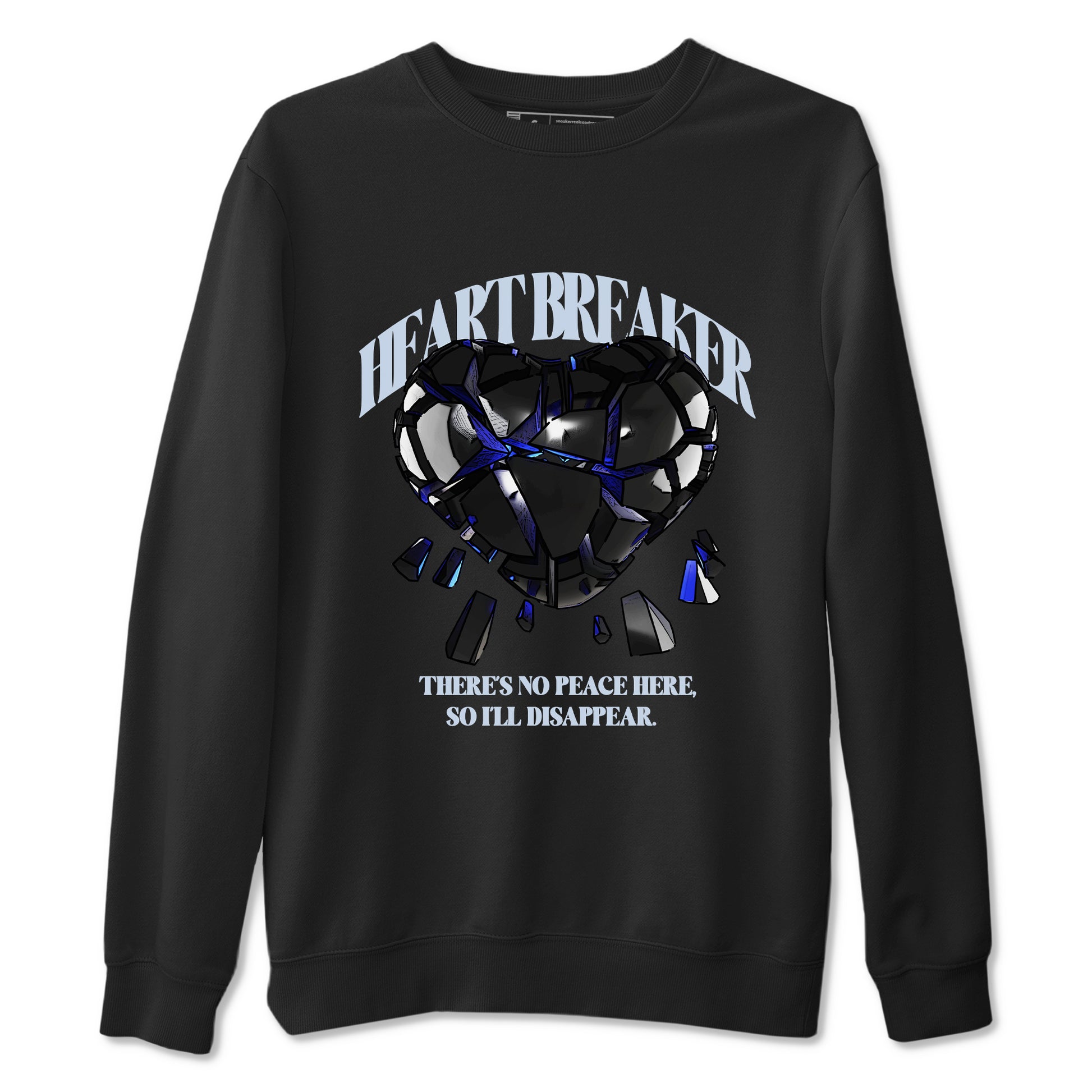 Air Jordan 11 Space shirt to match jordans Heart Breaker sneaker tees AJ11 Black and Varsity Royal SNRT Sneaker Release Tees unisex cotton Black 1 crew neck shirt