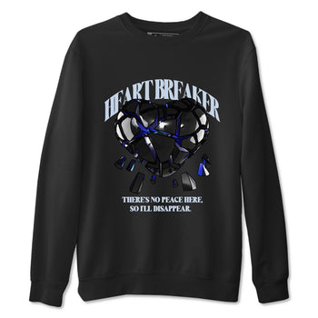 Air Jordan 11 Space shirt to match jordans Heart Breaker sneaker tees AJ11 Black and Varsity Royal SNRT Sneaker Release Tees unisex cotton Black 1 crew neck shirt