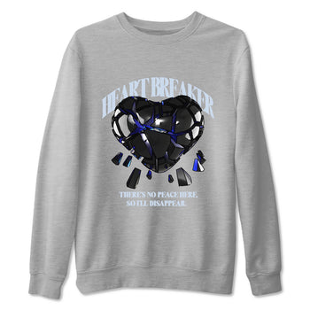 Air Jordan 11 Space shirt to match jordans Heart Breaker sneaker tees AJ11 Black and Varsity Royal SNRT Sneaker Release Tees unisex cotton Heather Grey 1 crew neck shirt