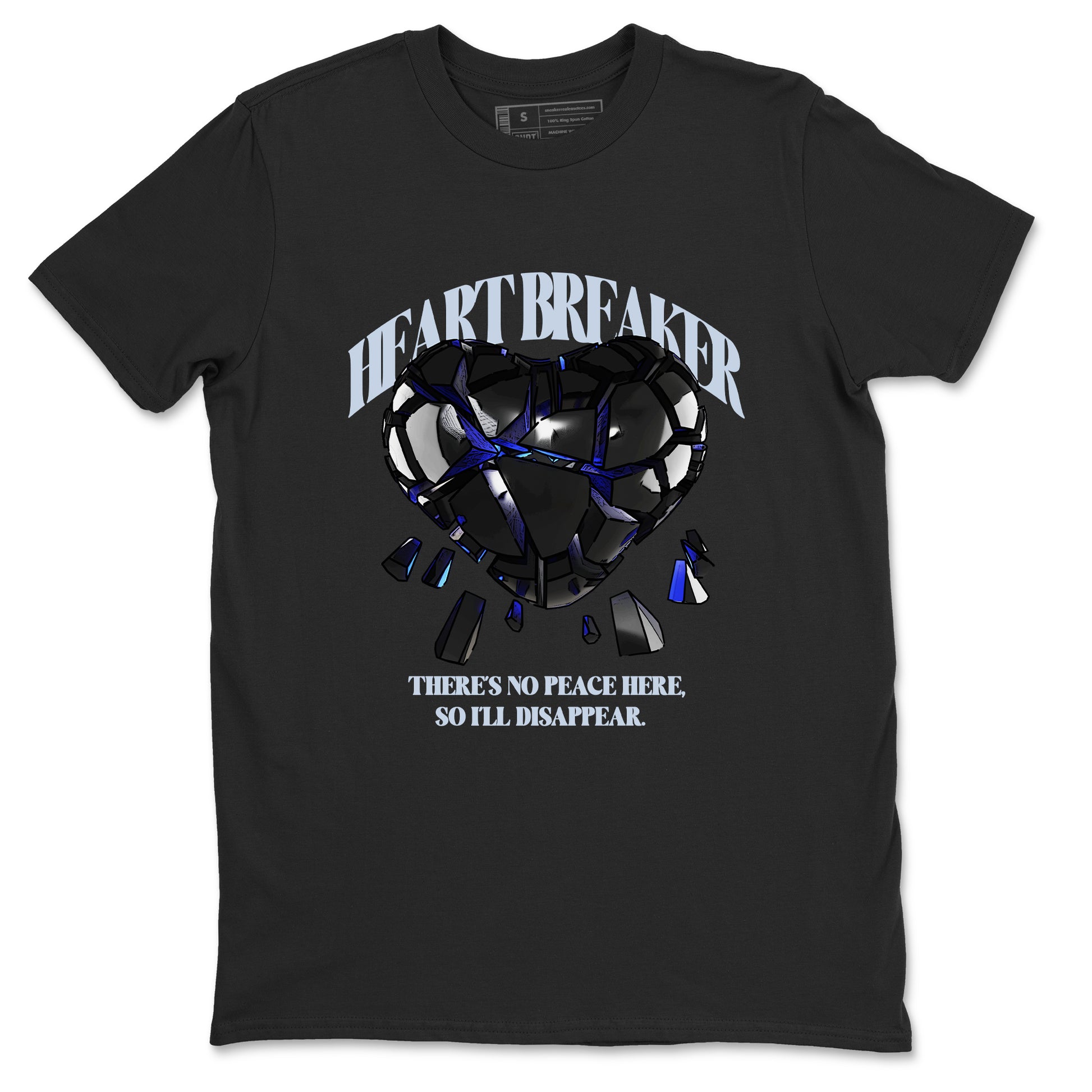 Air Jordan 11 Space shirt to match jordans Heart Breaker sneaker tees AJ11 Black and Varsity Royal SNRT Sneaker Release Tees unisex cotton Black 1 crew neck shirt