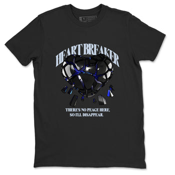 Air Jordan 11 Space shirt to match jordans Heart Breaker sneaker tees AJ11 Black and Varsity Royal SNRT Sneaker Release Tees unisex cotton Black 1 crew neck shirt