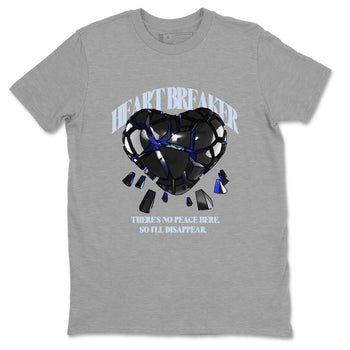 Air Jordan 11 Space shirt to match jordans Heart Breaker sneaker tees AJ11 Black and Varsity Royal SNRT Sneaker Release Tees unisex cotton Heather Grey 1 crew neck shirt