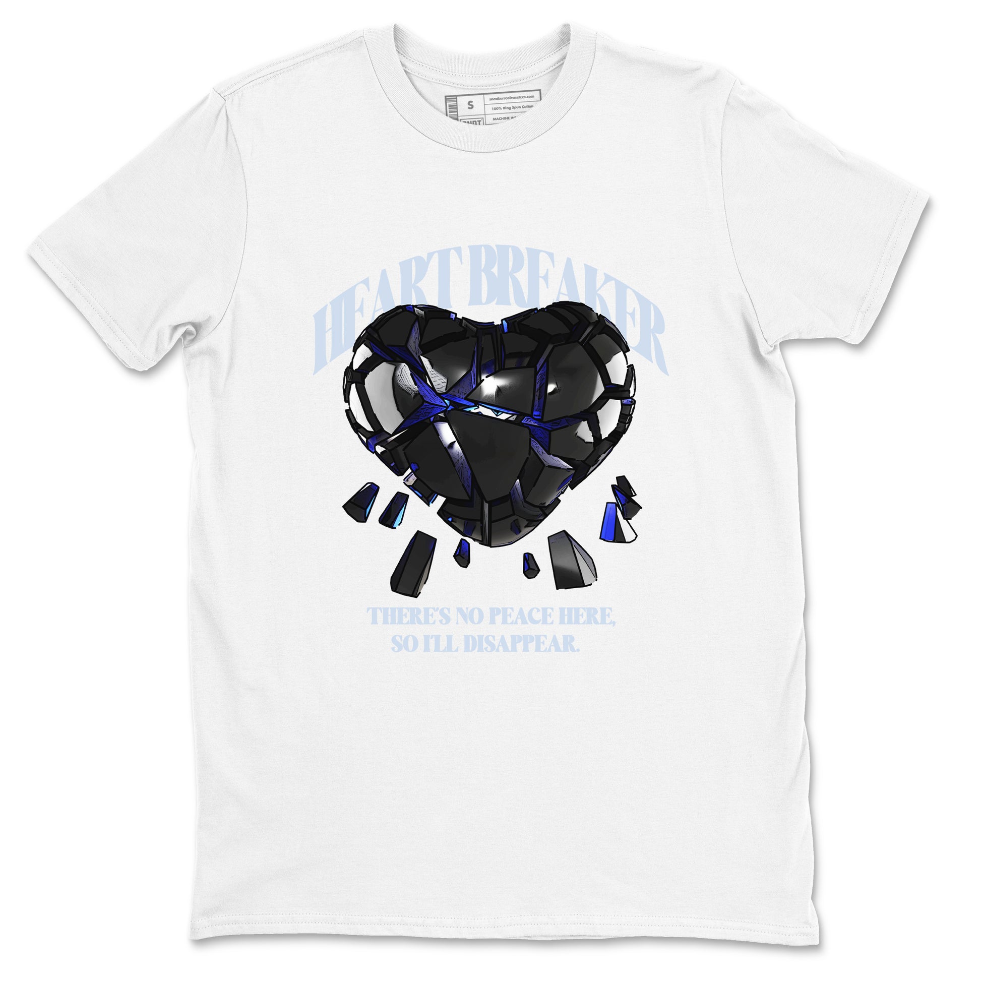 Air Jordan 11 Space shirt to match jordans Heart Breaker sneaker tees AJ11 Black and Varsity Royal SNRT Sneaker Release Tees unisex cotton White 2 crew neck shirt