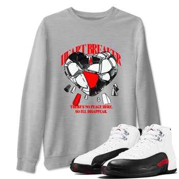 12s Taxi Flip shirts to match jordans Heart Breaker sneaker match tees Air Jordan 12 Taxi Flip SNRT Sneaker Tees streetwear brand Heather Grey 1 unisex cotton tee