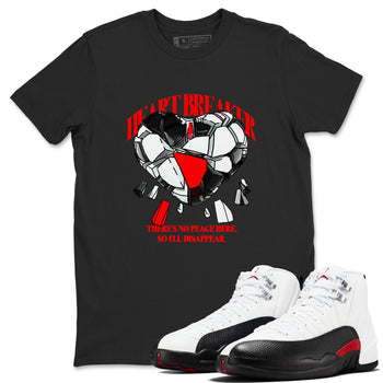 12s Taxi Flip shirts to match jordans Heart Breaker sneaker match tees Air Jordan 12 Taxi Flip SNRT Sneaker Tees streetwear brand Black 1 unisex cotton tee