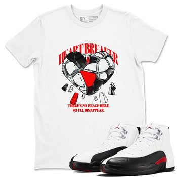 12s Taxi Flip shirts to match jordans Heart Breaker sneaker match tees Air Jordan 12 Taxi Flip SNRT Sneaker Tees streetwear brand White 1 unisex cotton tee