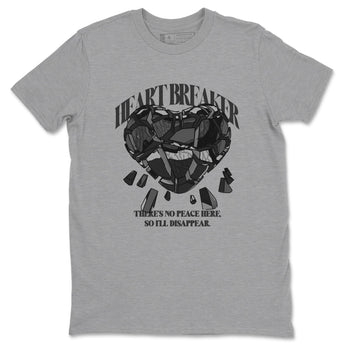 Air Jordan 3 Black Cat shirts to match jordans Heart Breaker sneaker tees 3s Retro Black Cat best t-shirts to wear with jordans SNRT Sneaker Tees unisex cotton Heather Grey 2 shirts
