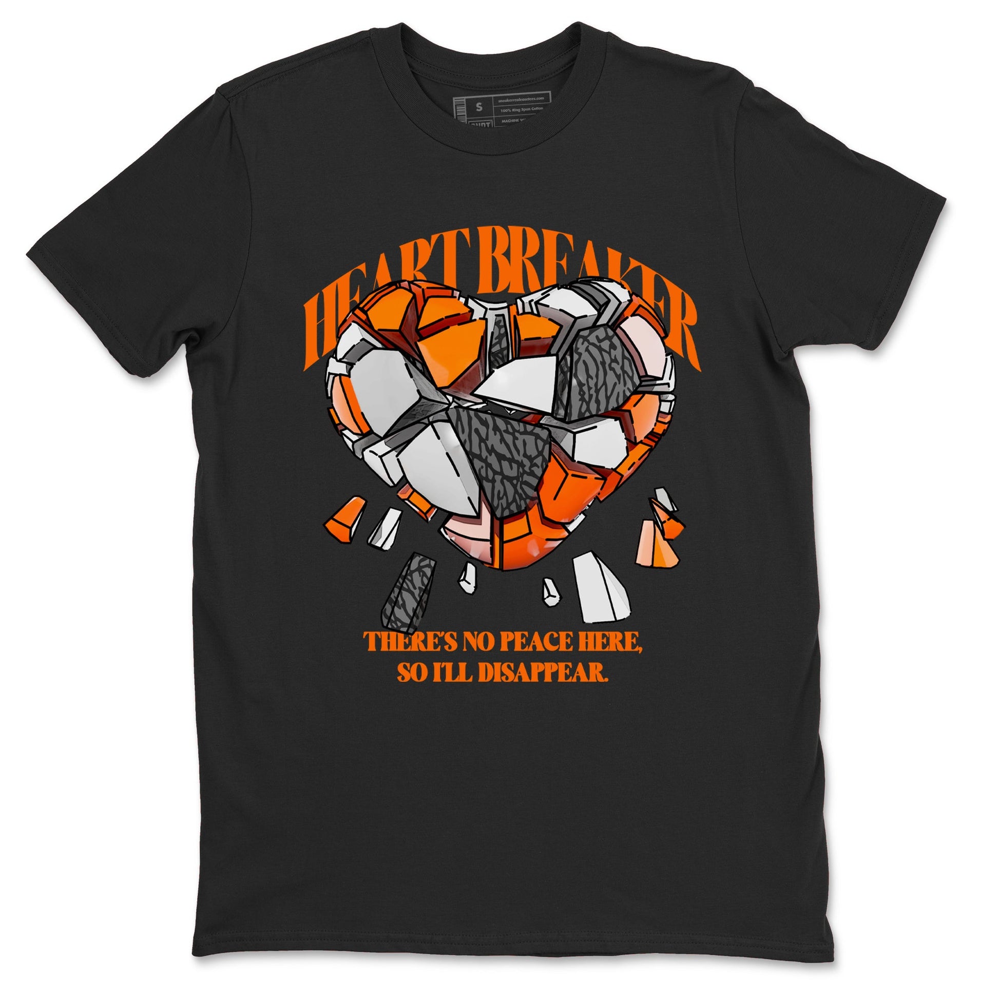 3s Georgia Peach shirt to match jordans Heart Breaker sneaker tees Air Jordan 3 Georgia Peach SNRT Sneaker Release Tees unisex cotton Black 2 crew neck shirt