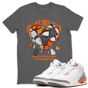 3s Georgia Peach shirt to match jordans Heart Breaker sneaker tees Air Jordan 3 Georgia Peach SNRT Sneaker Release Tees unisex cotton Cool Grey 1 crew neck shirt