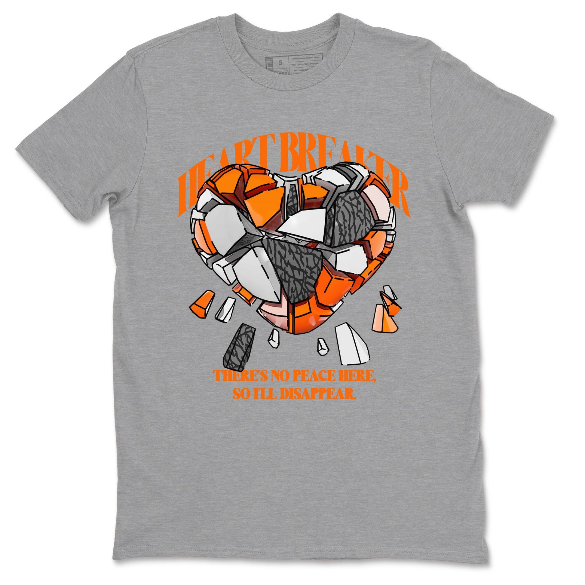 3s Georgia Peach shirt to match jordans Heart Breaker sneaker tees Air Jordan 3 Georgia Peach SNRT Sneaker Release Tees unisex cotton Heather Grey 2 crew neck shirt