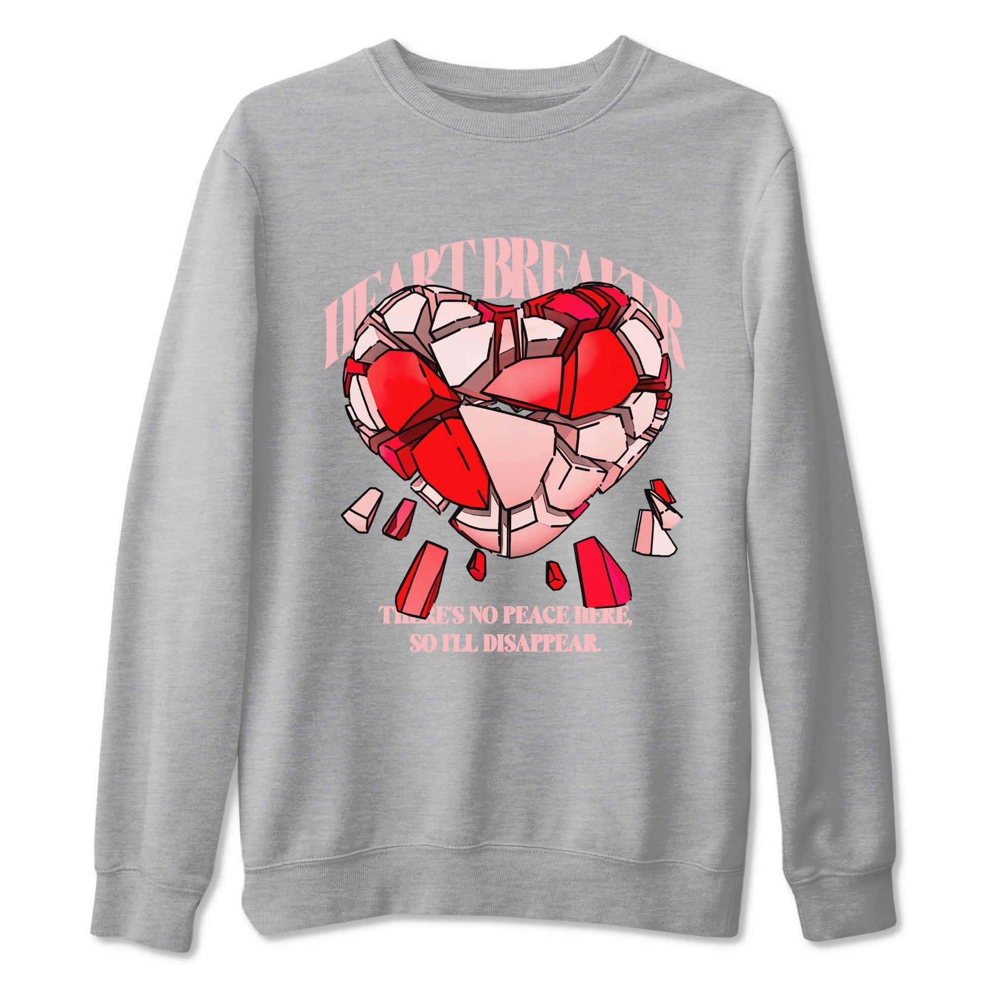 3s Valentines Day tee to match jordans Heart Breaker best t shirts to wear with jordans Air Jordan 3 "Treat Yourself" Washed Coral special Valentine's Day Gift SNRT Sneaker Tees Graphic Tee Heather Grey 2 shirts