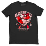 3s Valentines Day tee to match jordans Heart Breaker best t shirts to wear with jordans Air Jordan 3 "Treat Yourself" Washed Coral special Valentine's Day Gift SNRT Sneaker Tees Graphic Tee Black 2 shirts