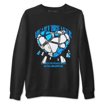 Air Jordan 4 Industrial Blue shirt to match jordans Heart Breaker sneaker tees Air Jordan 4 Military Blue SNRT Sneaker Release Tees unisex cotton Black 2 crew neck shirt