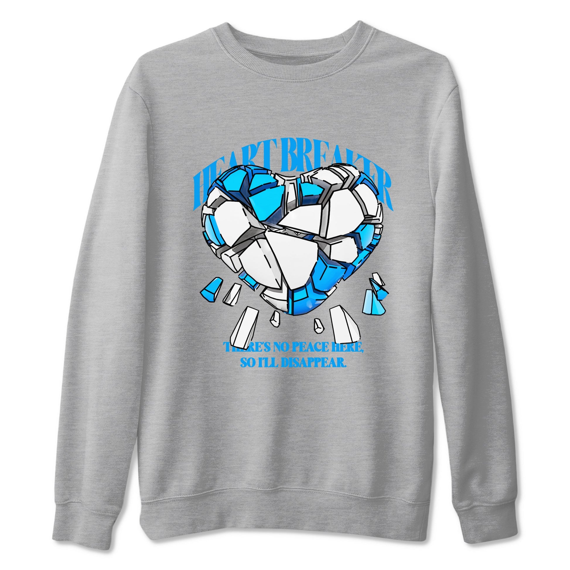 Air Jordan 4 Industrial Blue shirt to match jordans Heart Breaker sneaker tees Air Jordan 4 Military Blue SNRT Sneaker Release Tees unisex cotton Heather Grey 2 crew neck shirt