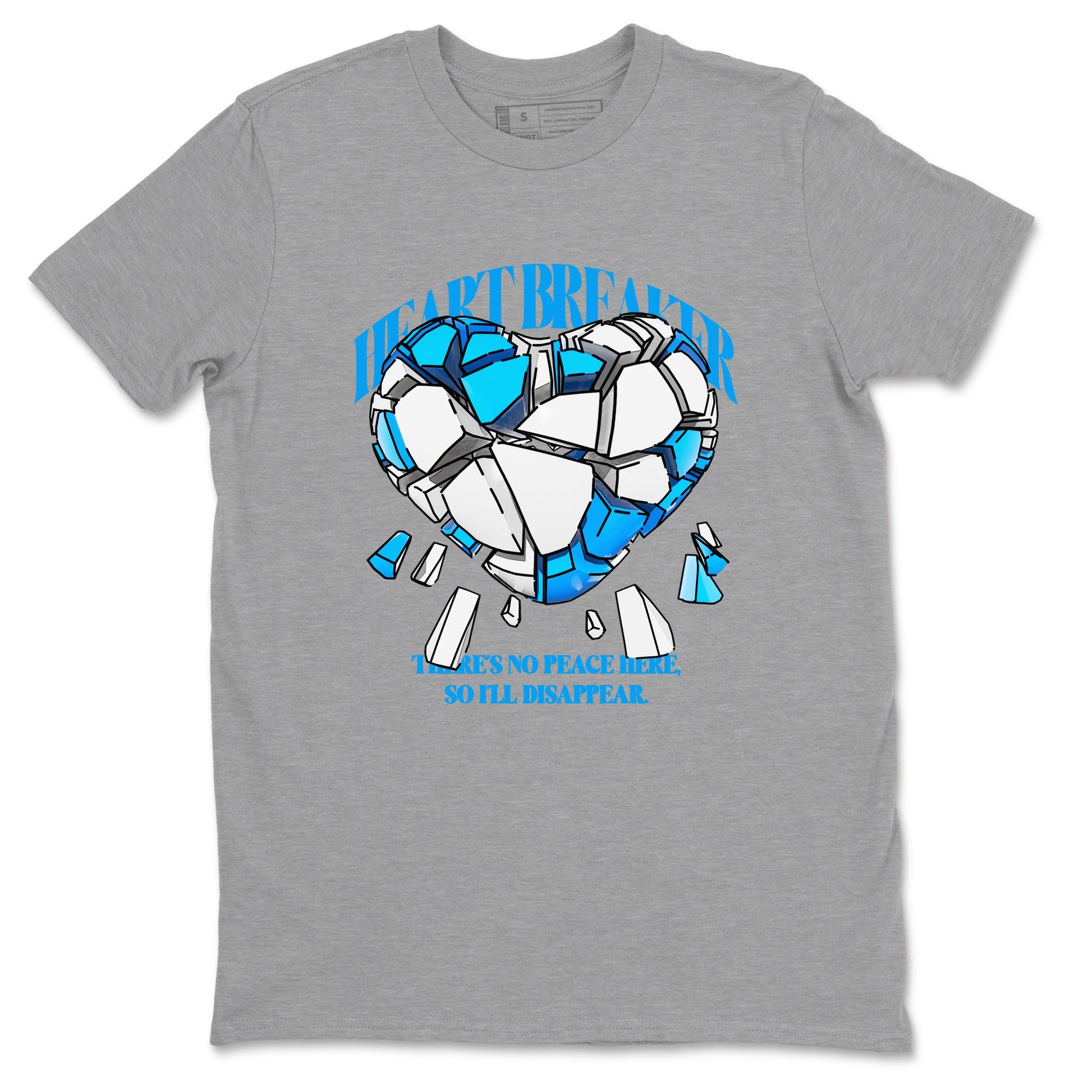Air Jordan 4 Industrial Blue shirt to match jordans Heart Breaker sneaker tees Air Jordan 4 Military Blue SNRT Sneaker Release Tees unisex cotton Heather Grey 2 crew neck shirt