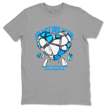 Air Jordan 4 Industrial Blue shirt to match jordans Heart Breaker sneaker tees Air Jordan 4 Military Blue SNRT Sneaker Release Tees unisex cotton Heather Grey 2 crew neck shirt