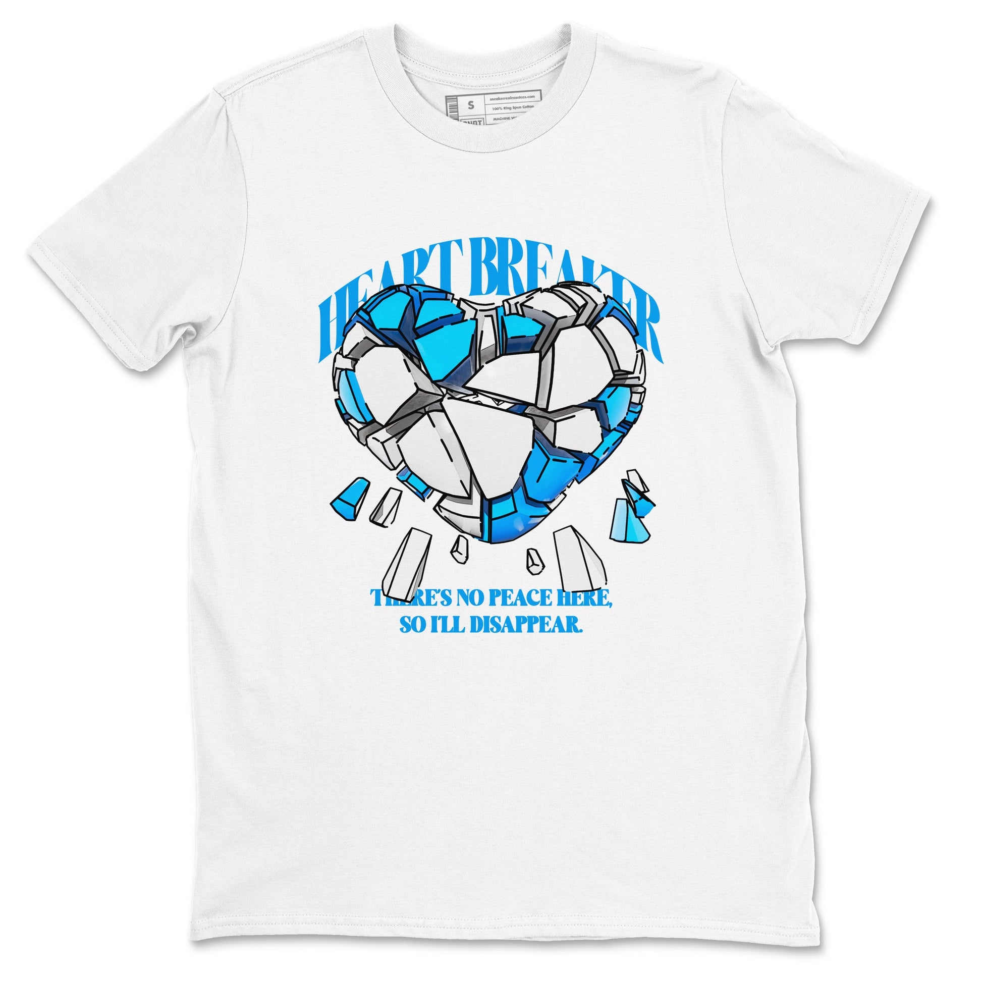 Air Jordan 4 Industrial Blue shirt to match jordans Heart Breaker sneaker tees Air Jordan 4 Military Blue SNRT Sneaker Release Tees unisex cotton White 2 crew neck shirt
