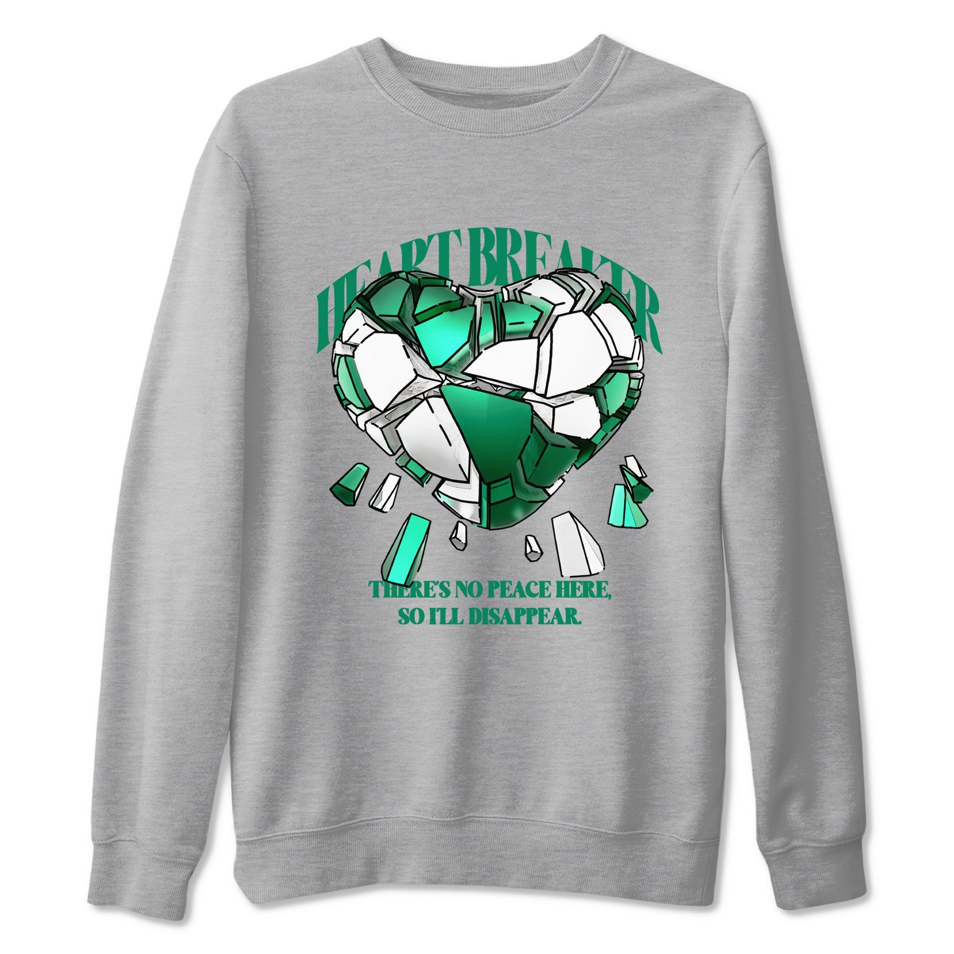 4s Oxidized Green shirts to match jordans Heart Breaker sneaker match tees Air Jordan 4 Oxidized Green SNRT Sneaker Tees streetwear brand Heather Grey 2 unisex cotton tee