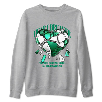 4s Oxidized Green shirts to match jordans Heart Breaker sneaker match tees Air Jordan 4 Oxidized Green SNRT Sneaker Tees streetwear brand Heather Grey 2 unisex cotton tee